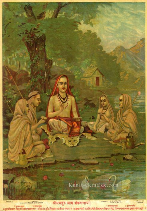 SHRIMADGURU ADI Shankaracharya Raja Ravi Varma Inder Ölgemälde